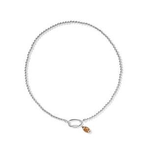 NEW KENDRA SCOTT women's football metal strand necklace in silver